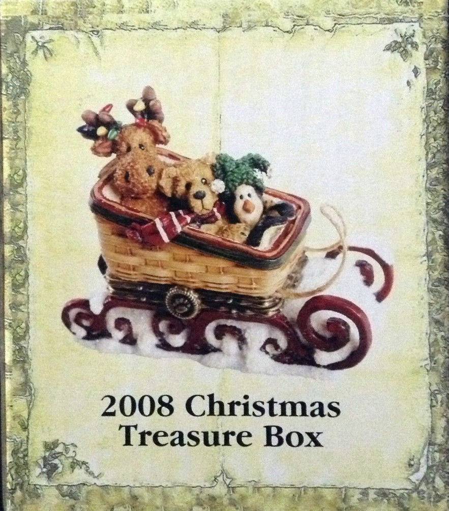 2008 Christmas Treasure Box-Boyds Bears Resin Treasure Box #392182LB Longaberger Exclusive ***RARE*** *