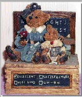 Miss Bruin & Bailey...The Lesson-Boyds Bears Musical Bearstone #2756SF SFMB Exclusive
