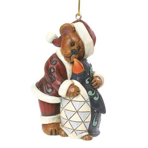 Jolly Ol' Klausbeary with Waddles-Boyds Bears Resin Ornament #4035834 Jim Shore Exclusive *