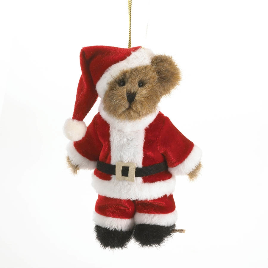 LIL' MR. KRINGLEBEARY-BOYDS BEARS PLUSH SANTA ORNAMENT #4028335 *