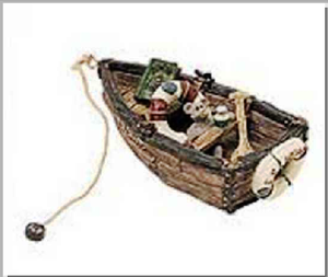 Noah's Life Boat-Boyds Bears Bearstone Fishing Ornament #2444 *