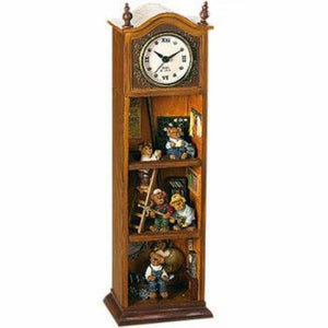 GRANDPA'S OL' TIME CLOCK-BOYDS BEARS BEARSTONE CLOCK #227819 BBC EXCLUSIVE ***HARD TO FIND** *