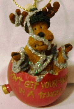 TANGLES-BOYDS BEARS RESIN MOOSE ORNAMENT #25505 *