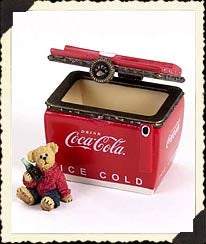 Boyds Coke Chest w/Thirstin'-Boyds Bears Treasure Box #919910 Coca Cola Exclusive *