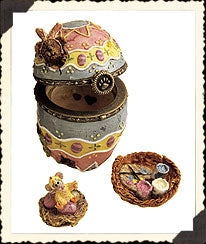 Watson's Fabearlous Egg w/Peep McNibble-Boyds Bears Easter Treasure Box #81501 *