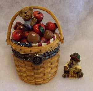 Kenny's Apple Basket-Boyds Bears Treasure Box #392131LB Longaberger Exclusive **RARE*** *