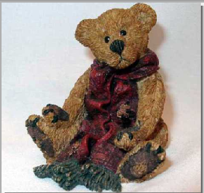 GRENVILLE...WITH RED SCARF-BOYDS BEARS BEARSTONE #2003-08 *