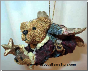 CHARITY...THE ANGEL BEAR WITH STAR-BOYDS BEARS BEARSTONE ORNAMENT #2502 *