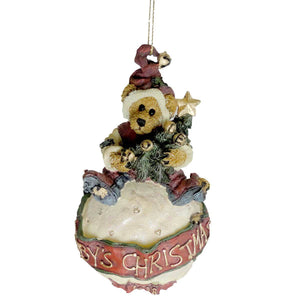 Baby's Christmas-Boyds Bears Bearstone Ornament #25954 QVC Exclusive *