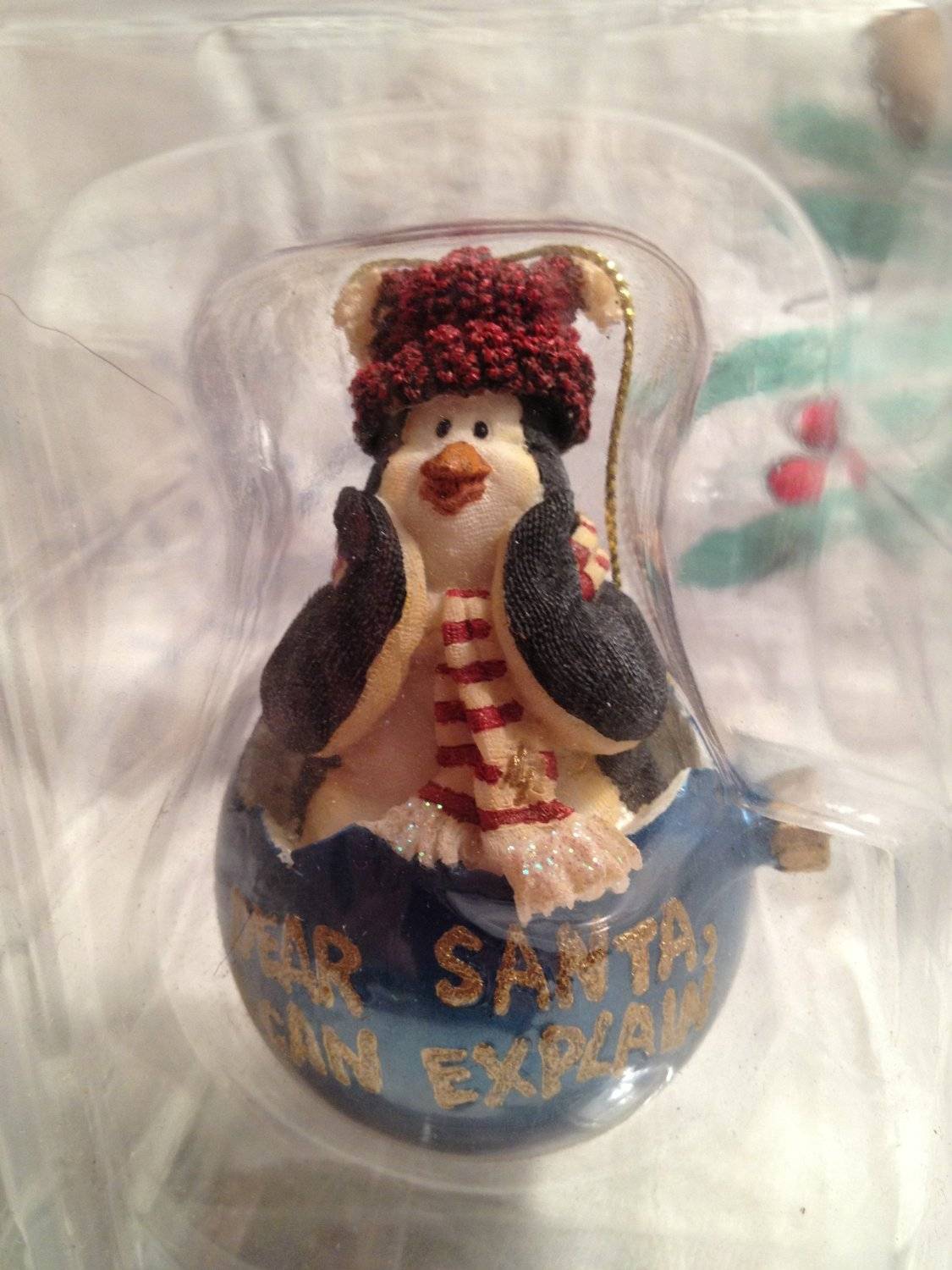 Fibber...Dear Santa I can Explain-Boyds Bears Resin Ornament #25500 *