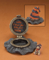 HILDA'S HAUNTED HAT WITH WITCHY MCNIBBLE-BOYDS BEARS HALLOWEEN TREASURE BOX #392183 *