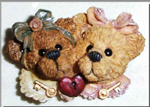 Bailey and Becky...Diary Secrets-Boyds Bears Resin Pin #26107 *