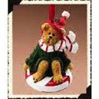 SLEDDIN' PEPPERMINT-BOYDS BEARS RESIN ORNAMENT #257130 *