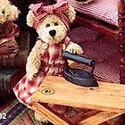 EUDEMIA Q. QUIGNAPPLE-BOYDS BEARS #91006 WITH IRON & IRONING BOARD *