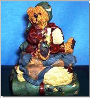Neville...The Bedtime Bear-Boyds Bears Musical Bearstone #2754SF San Francisco Music Box Exclusive ***Hard to Find*** *