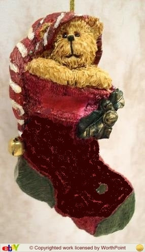 Bear in Stocking Ornament-Boyds Bears Resin Ornament #257449 *