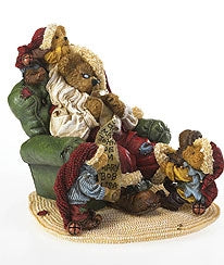 Jolly Ol' Sleepynick with Pip, Pop & Pep... Wake Up Santa!-Boyds Bears Bearstone #4022277 LE *