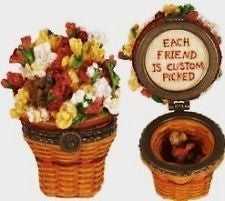 Snapdragon Basket with Snappy-Boyds Bears Treasure Box #392164LB LE Longaberger Exclusive *