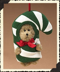 Green Candy Cane-Boyds Bears Ornament #562743 *