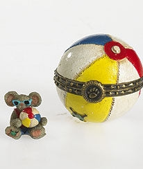 Gidget's Beachball with Shades McNibble-Boyds Bears Resin Treasure Box #4033637 *