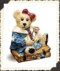 Bailey Bear on Suitcase-Boyds Bears Cookie Jar #390002 *