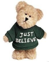 J.B.-BOYDS MINI MESSAGE BEARS #567018 JUST BELIEVE *