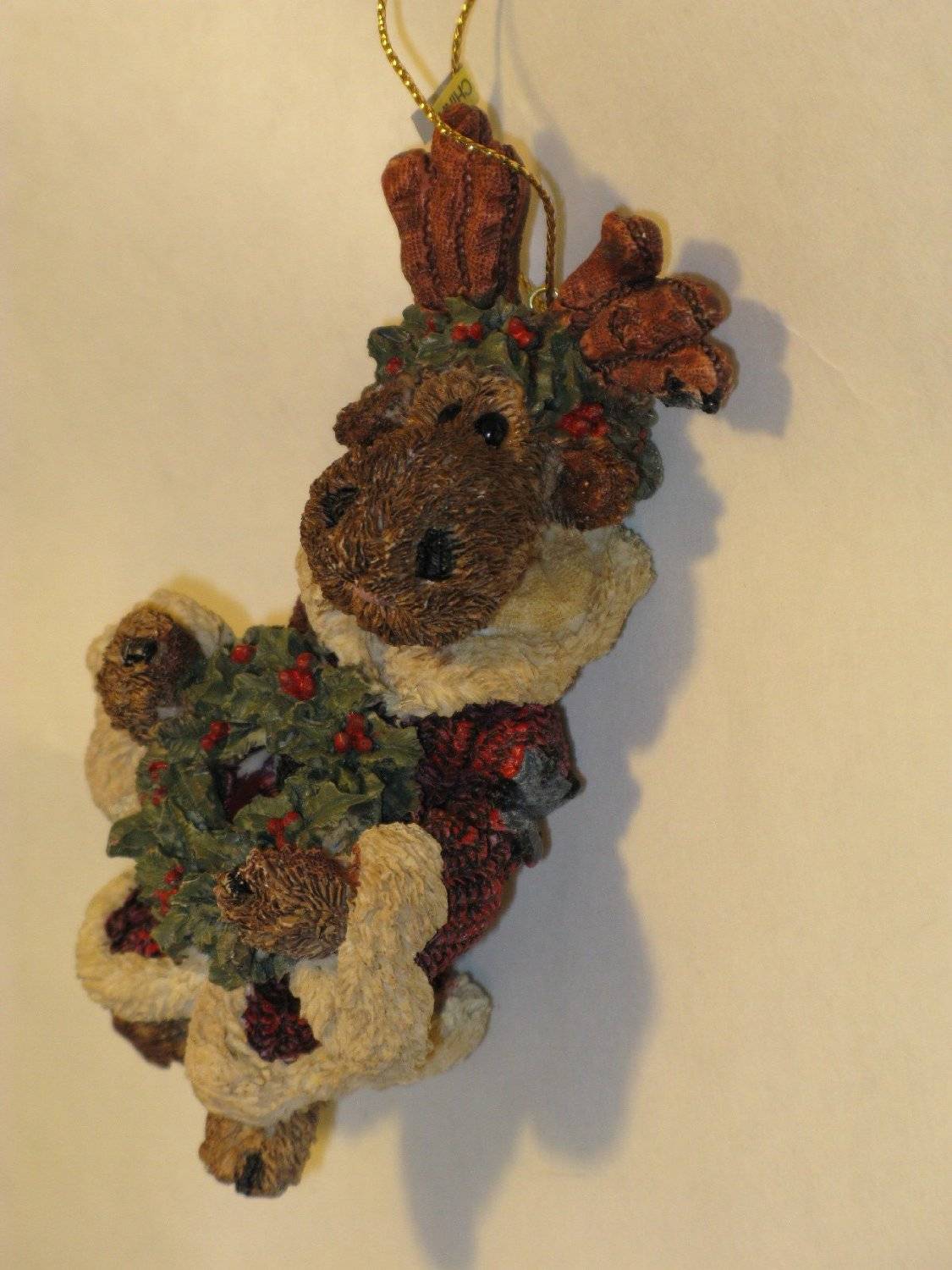 MANHEIM THE MOOSE WITH WREATH-BOYDS BEARS ORNAMENT #2506 ***HARD TO FIND*** *