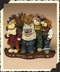 J.B. Bearyproud and Pals...United We Stand-Boyds Bears Bearstone #227812  BBC LE *