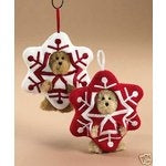 RED/WHITE & WHITE/RED SNOWFLAKE PEEKER ORNAMENTS-BOYDS BEARS *