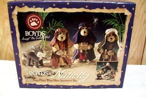 Nativity-Four Piece Wise Men Accessory Set-Boyds Bears #567987***RARE*** *