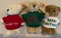 Jingles, Beary Christmas & HoHoHo- Boyds Bears Mini Message #99822V QVC Exclusive Set ***RARE