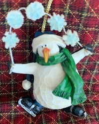 Penguin Holding Snowflake-Boyds Bears Resin Penguin Ornament #257437