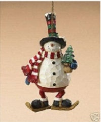 Snowman with Tree-Boyds Bears Resin Ornament #257436