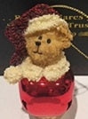 Santa on Red Jingle Bell-Boyds Bears Bearstone Ornament  #9999V-7 *