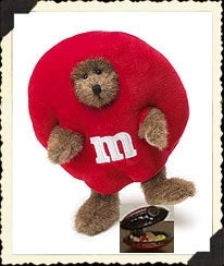 Red M&M-Boyds Bears Plush and Resin Set #99224V QVC Exclusive *