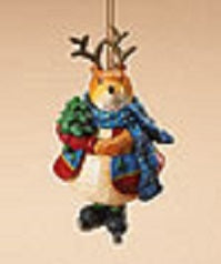 Frosty Reindeer-Boyds Bears Resin Ornament #257438 *