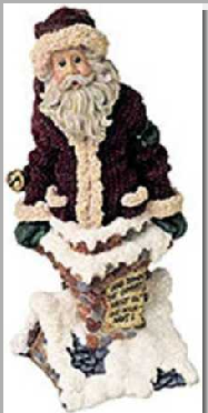 JOLLY OL ST NICK...TOO MANY COOKIES-BOYDS BEARS RESIN FOLKSTONE #28007 *