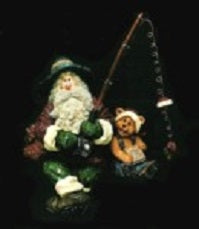 Nicholas Tacklebox with Bobber...Frozen Fish-Boyds Bears Resin Santa #370005 LE *