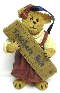 Miss Bearysmart-Boyds Bears Resin Ornament #257005 *