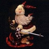 Santa...in the Nick of Time-Boyds Bears Resin Carvers Choice Ornament #370200 *