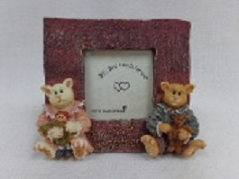 Catarina & Sassy...Purrfect Friends-Boyds Bears Resin Mini Frame #271600 *