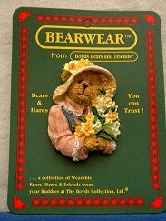 Elizabeth Bearsley-Boyds Bears Resin Pin #26175 *