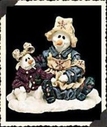 Florence & Katerina..Cold Comfort-Boyds Bears Snowman Nurse Resin #36511 *