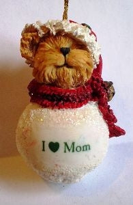 I LOVE MOM-BOYDS BEARS RESIN ORNAMENT *