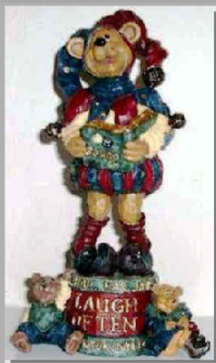 Jester Q. Funnybones...Laugh Often-Boyds Bears Resin #370054   *