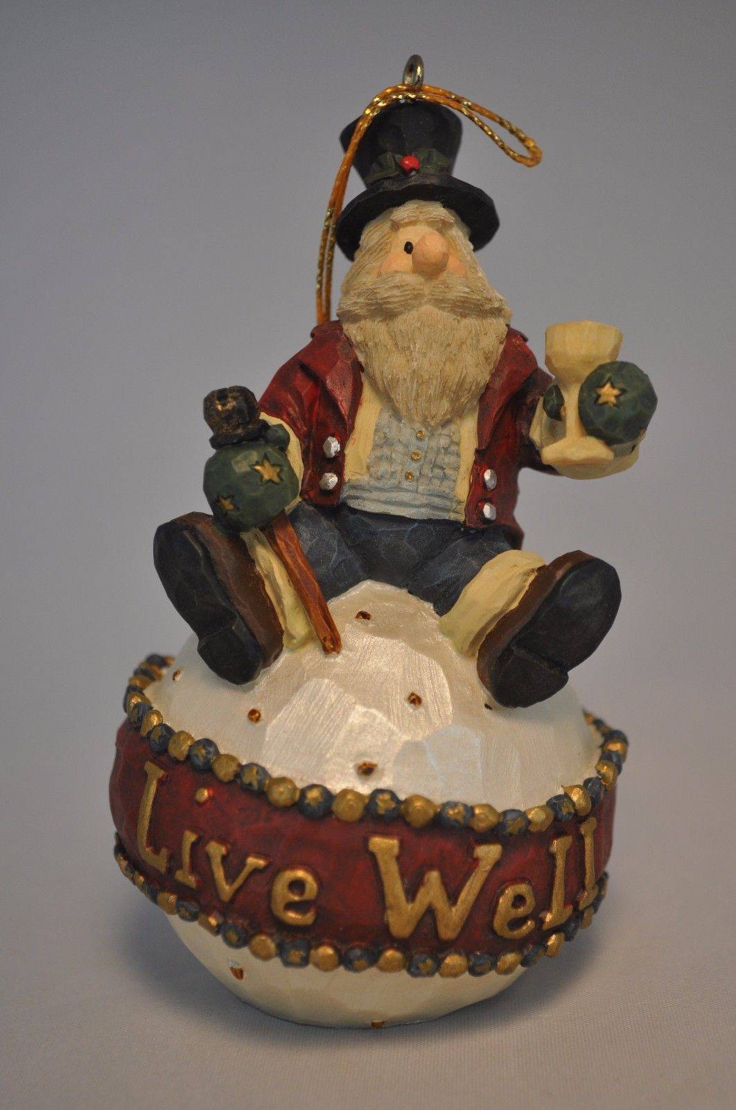 Ritznick...Live Well-Boyds Bears Resin Ornament #370205  *