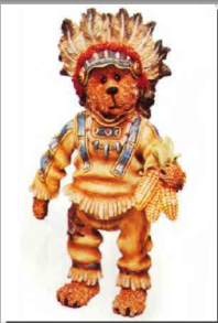 CHIEF SITTINGBEAR-BOYDS RESIN SHOE BOX BEARS #3218 *