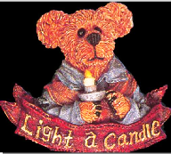 Chandler...Light A Candle-Boyds Bears Resin Pin #26025 *