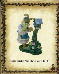 Aunt Birdie Audubon with Peek-Boyds Bears Resin #36725