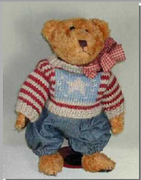 Eddie Beanberger (red striped sweater with star)-Boyds Bears #9119